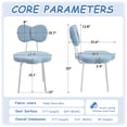 thumbnail image 3 of Teen  Desk Chair Girls Vanity Chair Kids Desk Teddy Fleece Student Task Study Bedroom Office Reading Seat for Girls(Blue), 3 of 9