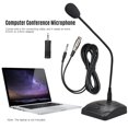 thumbnail image 4 of Computer Microphone Professioinal Wired Desktop Conference Microphone Adjustable Neck for PC Laptop Speaker Mixer Conference Speech Recording Broadcasting Online Voice Chatting, 4 of 7