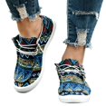 thumbnail image 5 of Willtoo Canvas Sneakers for Women Colorful Western Low Top Canvas Shoes Slip on Flats Loafers Shoes Casual Comfortable Breathable Walking Shoes, 5 of 5