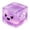 A005- Purple, variant on Squeeze Stress Toys, Squeeze Stress Cube, Halloween Ghost Decorations, Halloween Party Favors for Student, Burgundy Glitter Floating Ghost Square Sensory Squeeze Toys, Soft