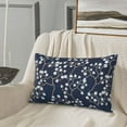 thumbnail image 6 of Haiem Pillowcase for Hair and Skin Queen - Cherry Blossoms on Navy Background Printed Soft Pillowcase with Envelope Closure-14"x20", 6 of 8