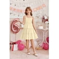 thumbnail image 5 of Arshiner Girls' Summer Sundress Floral Boho Spaghetti Strap Ruffled Tiered Midi Dresses Casual Cami Dress, 5 of 8