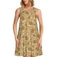 thumbnail image 1 of Fotbe Brown Flowers Vestido de Verano sin Mangas para Mujer – Vestido Midi Línea A, Estilo Camiseta Floral, Vestido Playero Casual y Fluido, 1 of 7