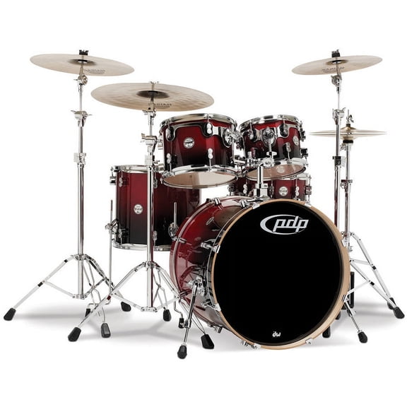 Pacific Drums CM5 Concept Maple 5-Piece Shell Pack - Red Black Fade