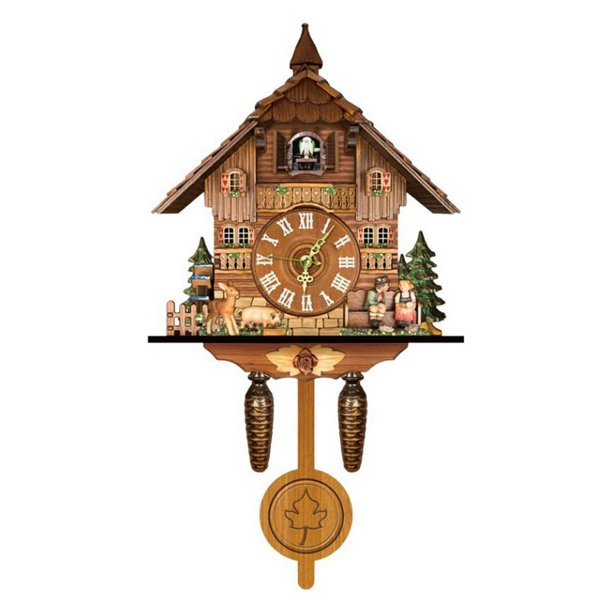 Reloj Cucú Reloj de Pared para Sala de Estar Despertador de de Bosque de Estilo Retro Reloj de Pared Decoraciones Infantiles Alarma de Casa