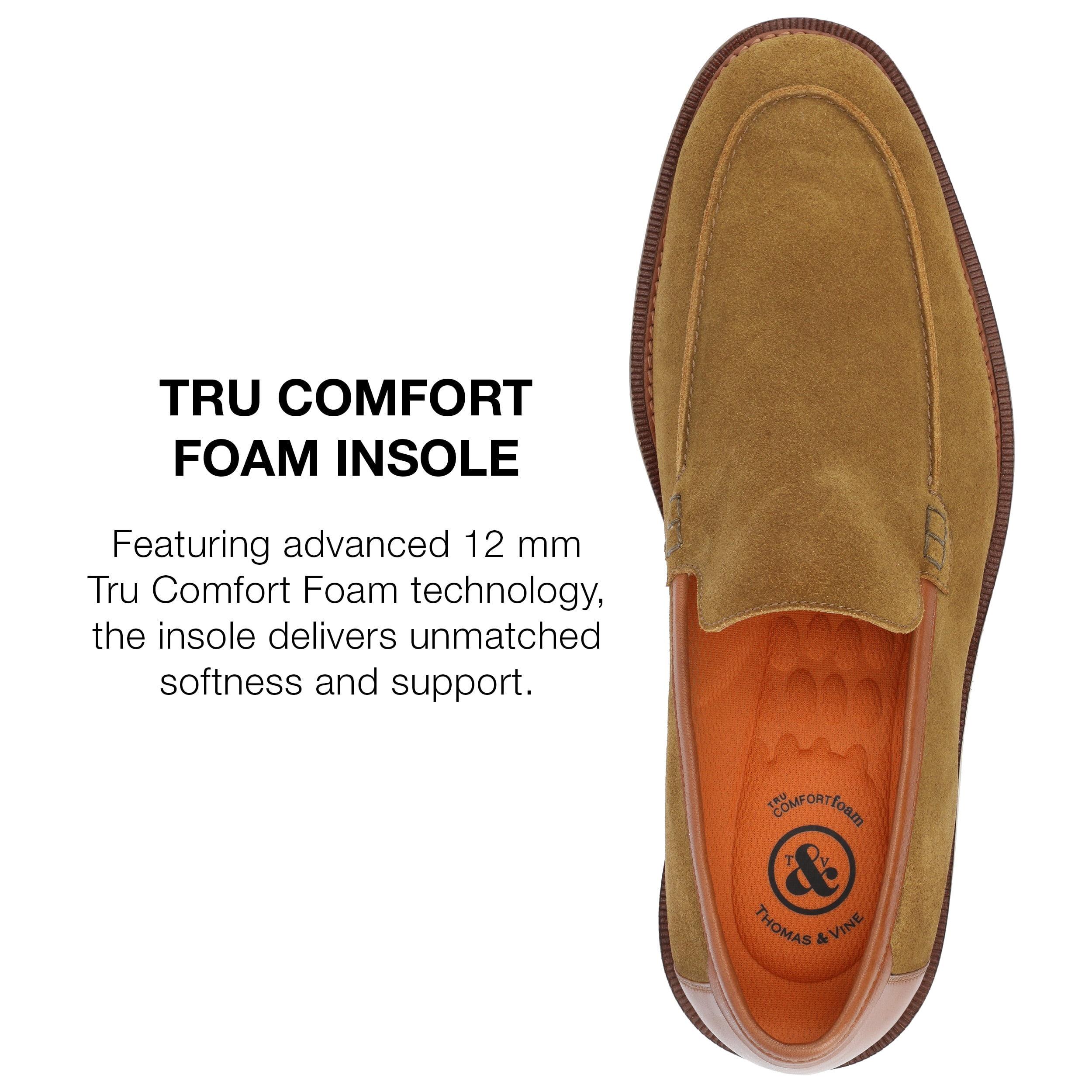 Thomas & Vine Mens Gaylon Tru Comfort Foam Slip-on Moc Toe Loafer