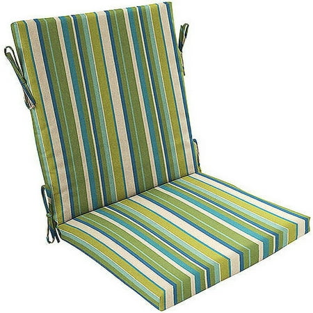 Topanga Stripe Chair Cushion, Sea Grass