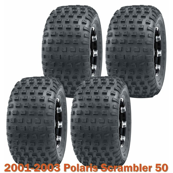 Full Set Sport ATV tires 16x8-7 for 2001-2003 Polaris Scrambler 50