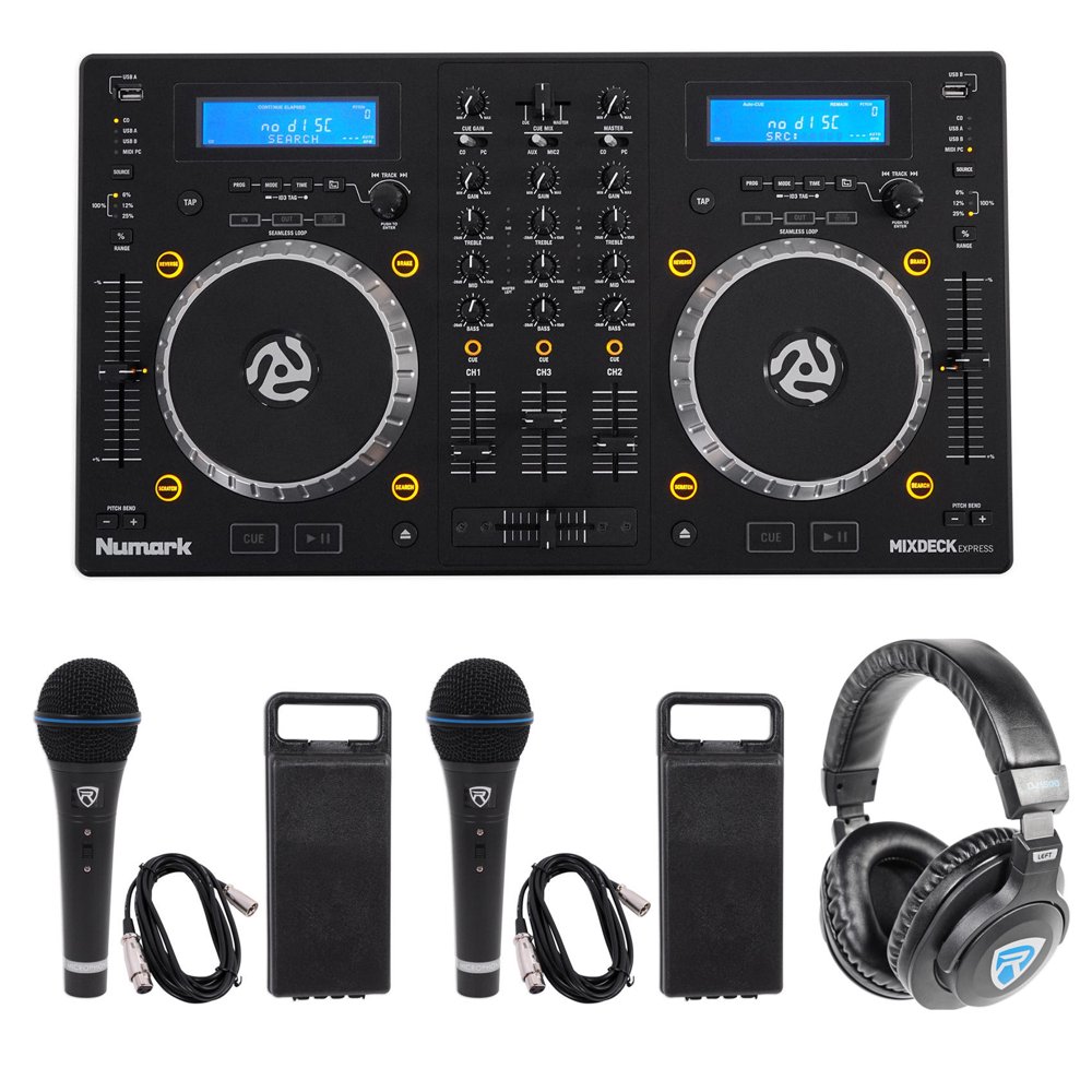 Numark Mixdeck Express DJ Mixer/Controller, Dual CD+USB Playback
