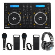 Numark Mixdeck Express DJ Mixer/Controller, Dual CD+USB Playback+Headphones+Mics