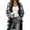 #0206-Black, variant on Women's Open Front Long Cardigan Draped Snap Buffalo Plaid Shirt Kimono Cardigan Knit Sweater