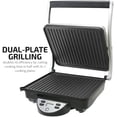 thumbnail image 2 of Ovente Electric Panini Press Grill 4 Slices Non Stick Coated Plates with Digital LCD Display for Temperature Settings, 30 Minute Timer with Auto Shut-Off, Cool Touch Handle, Silver (GP1000BR), 2 of 8