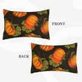 thumbnail image 4 of Naloa Orange Pumpkin Autumn Maple Falling Leaves Pillowcase, Throw Pillowcase, Wrinkle-Free, Stain-Resistant with Hidden Zipper for Bedroom Sofa - 16"x24", 4 of 9