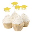 thumbnail image 4 of 40 Unidades 2018 Sombrero Graduación Glaseado Adorno de Mantecados BLESIY Topper de la magdalena del casquillo de la graduación, 4 of 8