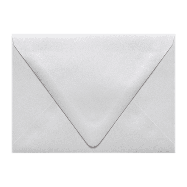 LUXPaper A6 Contour Flap Invitation Envelopes, 4 3/4 x 6 1/2, 80 lb. Crystal White Metallic, 50 Pack