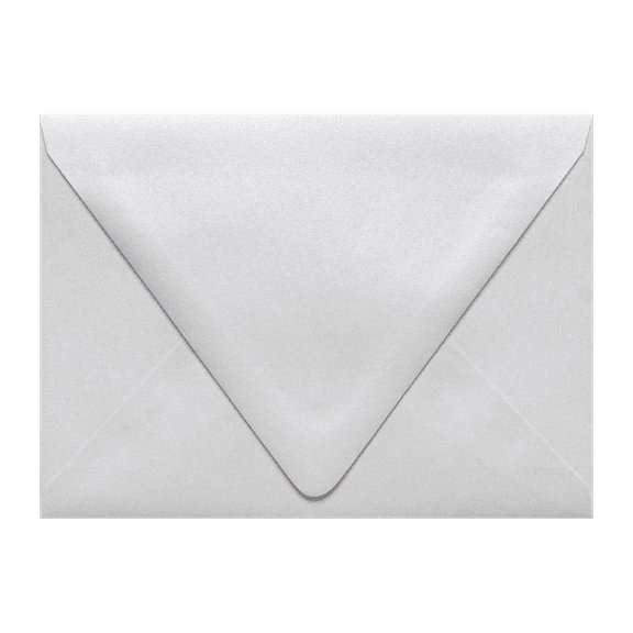 LUXPaper A6 Contour Flap Invitation Envelopes, 4 3/4 x 6 1/2, 80 lb. Crystal White Metallic, 500 Pack