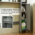 thumbnail image 6 of Topbuy Over The Toilet Storage Cabinet with Toilet Paper Holder Bathroom Space Saver Above Toilet with Adjustable Shelves Gray, 6 of 9