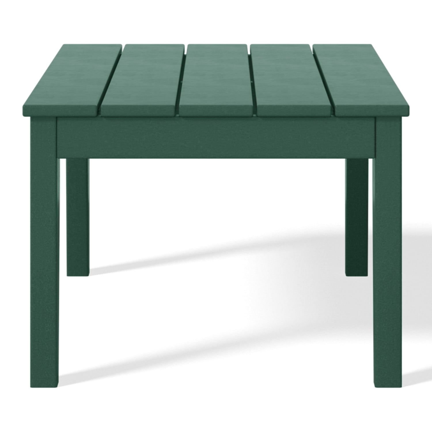 WestinTrends Malibu Low Outdoor HDPE Patio Rectangle Coffee Table, Dark Green