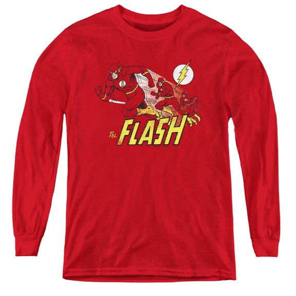 Dc Flash - Crimson Comet - Youth Long Sleeve Shirt - X-Large