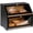 Black, variant on Large 2-Tier Wood Bread Box for Kitchen Counter, Space Saving Farmhouse Bread Bin Storage