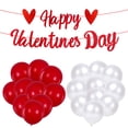 thumbnail image 2 of Happy Valentine's Day Party Decorations with Red and White Latex Balloons Set and Red Paper Banner for Your Romantic Valentine's Night, 2 of 5
