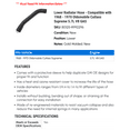 thumbnail image 2 of Lower Radiator Hose - Compatible with 1968 - 1970 Oldsmobile Cutlass Supreme 5.7L V8 GAS 1969, 2 of 2