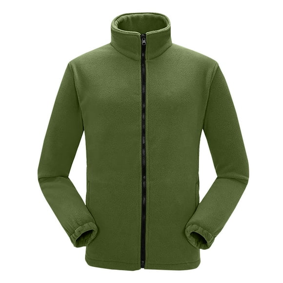 YUGYXL Women Full-Zip Polar Fleece Jacket Winter Thermal Jackets Inner Liner without Waterproof Coat Lightweight Outdoor Recreation Coat with Pockets 2025 Clearance Army Green,L