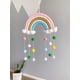 thumbnail image 5 of Adorno colgante arco iris de Macrame oso de fresa color Ch5a-22, 5 of 5