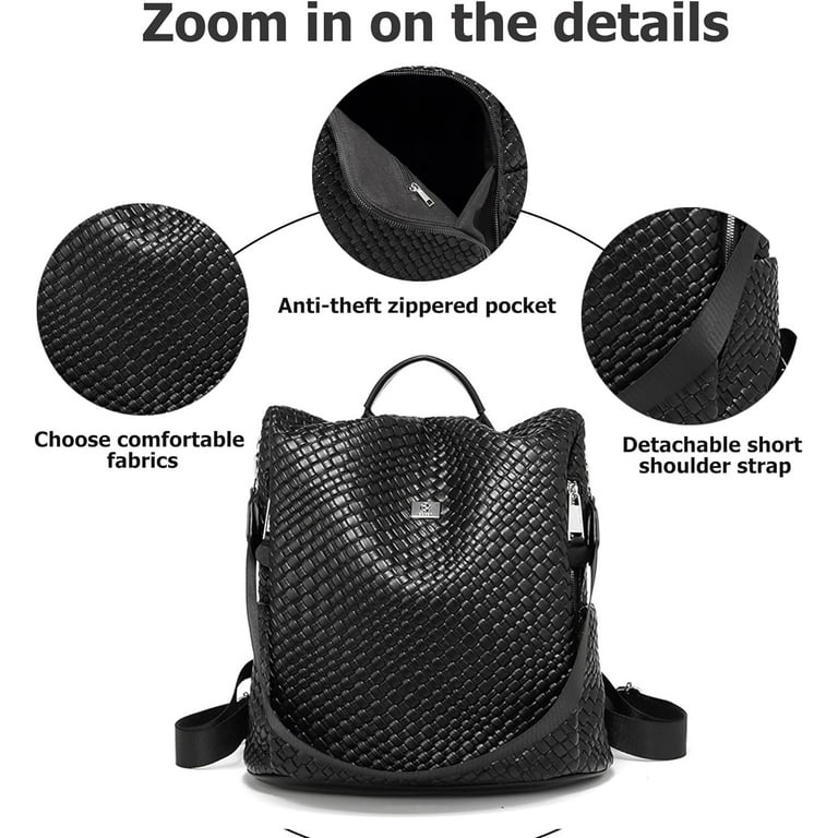 Fashion Hundreds Woven Large Capacity Backpack Women Purse