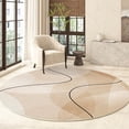 thumbnail image 5 of Alfombra nórdica redonda de línea simple para sala de estar, mesa de café, manta para guardarropa, silla, alfombra para el suelo, espejo de maquillaje, alfombra para pies, 5 of 5
