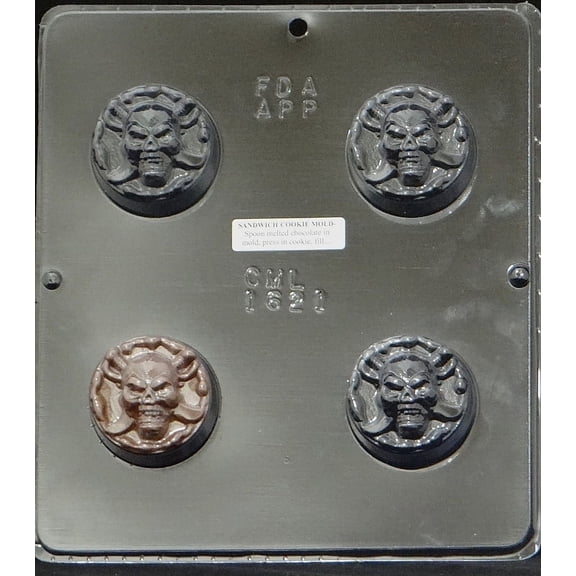 1621 Skull Oreo Cookie Chocolate Candy Mold
