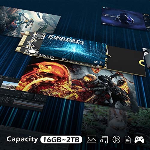 KingData SSD M.2 2280 128GB NGFF Drive de estado sólido interno Disco duro de alto rendimiento para laptop de escritorio SATA III 6GB/s (128GB, M.2 2280)