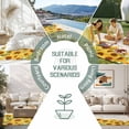 thumbnail image 6 of Yellow Sunflowers Outdoor Rug for Patio/Deck/Porch, Non-Slip Large Area Rug 5 x 8 Ft, Summer Floral Elegant Pastoral Botanical Indoor Outdoor Rugs Washable Area Rugs, Camping Rug Carpet Runner, 6 of 8