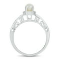 thumbnail image 5 of 10k White Gold Freshwater Cultured Pearl And Diamond Ring, 5 of 6