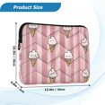 thumbnail image 3 of Quilted Laptop Sleeve for 13-16 Inch Laptops Protective Laptop Case Cover Lightweight Travel & Office Essentials Ice Cream Pattern with Striped, 3 of 8
