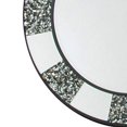 thumbnail image 3 of Benzara BM229405 32 in. Beveled Round Wall Mirror with Pebble Inlay, Silver, 3 of 5