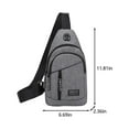 thumbnail image 3 of CASAFUN Trendy Sling Bag Chest Bags for Men and Women, Casual Shoulder Backpack Fanny Pack Small Crossbody Strap Daypack with Earphone Hole for Travel Hiking Running Camping Outdoor Trip, 3 of 6