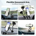 thumbnail image 4 of EEEkit Car Phone Holder, Universal Long Arm Phone Mount Cradle for Windshield Dashboard, Car Suction Cup Phone Mount Compatible with iPhone 13 Mini Pro Max 12 11 Pro Max XS XR, Galaxy Note 20 S20, 4 of 6
