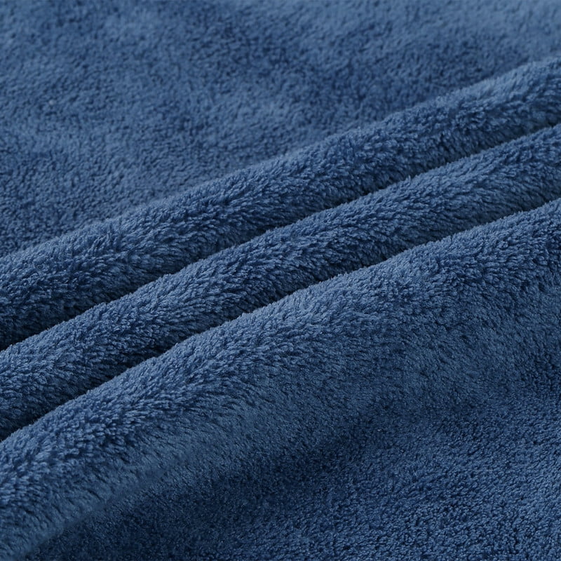 JML Large Bath Towels with Hanging Loop, 6 Pack, 30"x60", Navy, 350GSM, Soft, Absorbent, Microfiber Towel Quick Drying, Lint-free, No Fading
