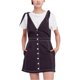 thumbnail image 1 of Free People Womens London Town Overall Mini vestido negro 10 Free People Mini, 1 of 1