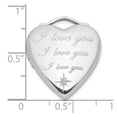 thumbnail image 4 of Sterling Silver Polished Diamond I Love You Heart Locket Charm Pendant, 4 of 5
