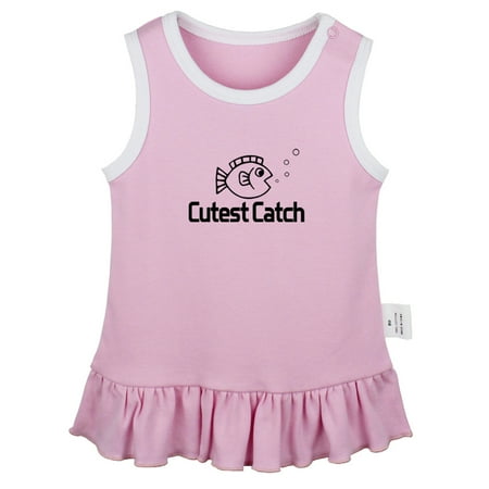 

Cutest Catch Funny Dresses For Baby Newborn Babies Skirts Infant Princess Dress 0-24M Kids Graphic Clothes (Pink Sleeveless Dresses 6-12 Months)