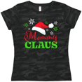 thumbnail image 3 of Inktastic Mommy Claus with Christmas Santa Hat and Snowflakes Women's T-Shirt, 3 of 5