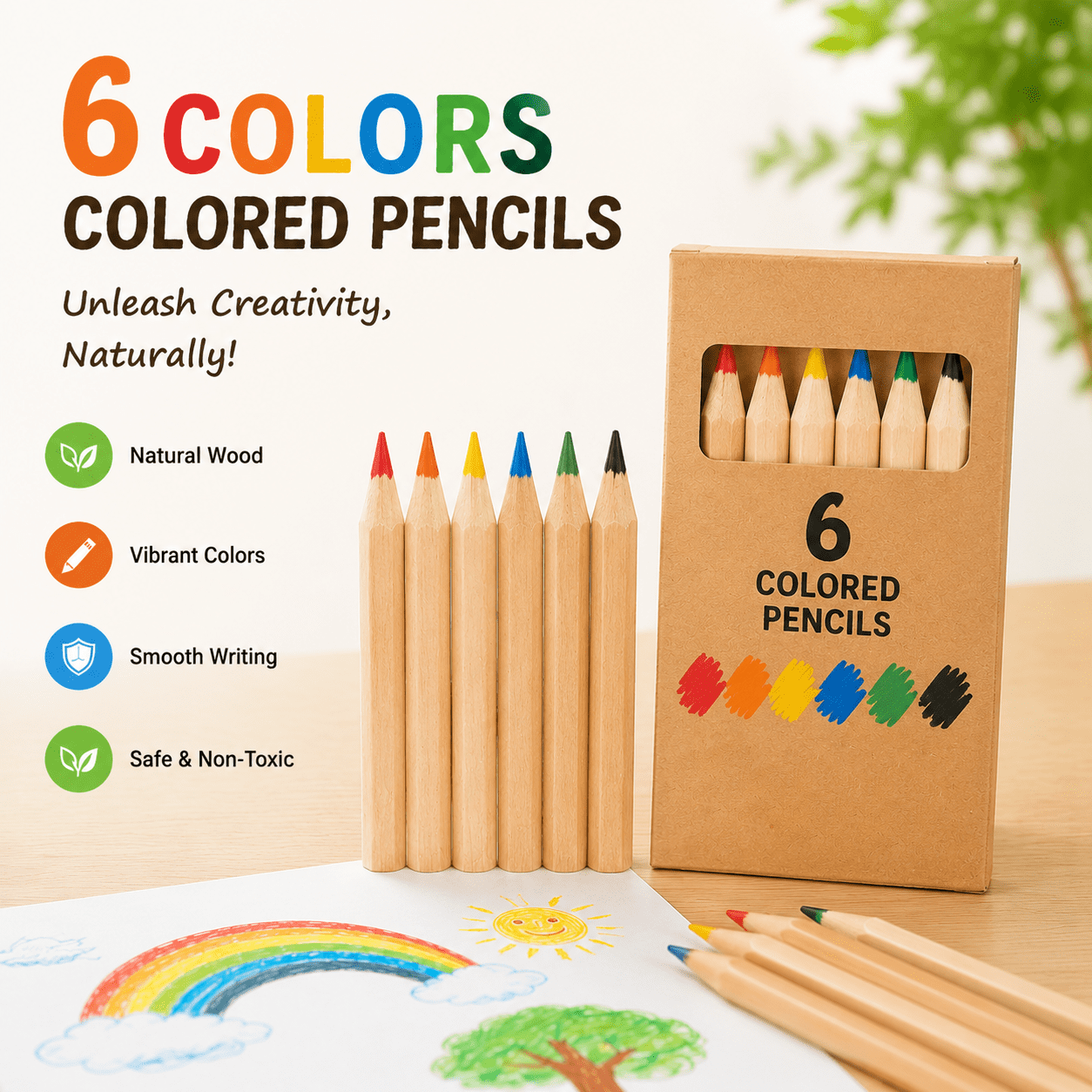 50 Packs Mini Colored Pencils Bulk, 3.5'' Drawing Pencils Ideal for Easter, Kids & Adults Gifts, Classroom Supplies, 100th Day of School Painting & Party Favors, 6 Colors Per Pack