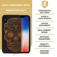 thumbnail image 7 of Case Yard Wooden Case for iPhone-XS-Max Soft TPU Silicone cover Slim Fit Shockproof Wood Protective Phone Cover for Girls Boys Men and Women Supports Wireless Charging Diamond Skull Design, 7 of 7