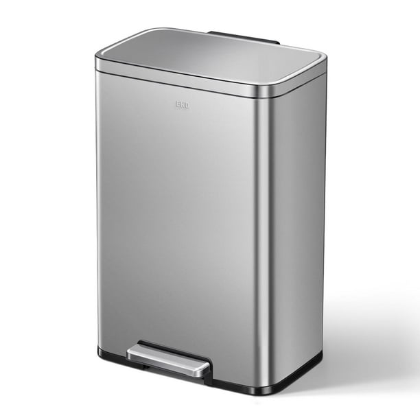 Bote de basura para cocina baño oficina Acero Inoxidable 50 L con tapa y pedal EKO Madison EKO EK9361MMT-50L