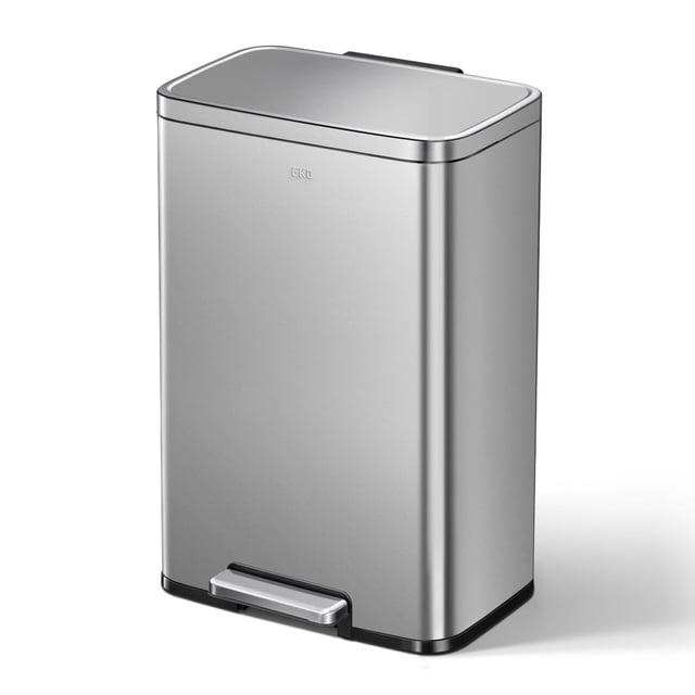 Bote de basura para cocina baño oficina Acero Inoxidable 50 L con tapa y pedal EKO Madison EKO EK9361MMT-50L