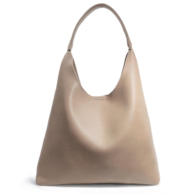 Hobo Bag HOXIS Bolso de hombro de piel vegana suave nude