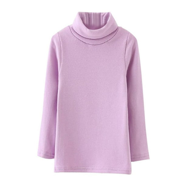 Zupora Toddler Baby Girls Turtle Neck Long Sleeve Shirt Autumn Winter Bottoming Cotton Warm Solid Blouse Pullover Tops Walmart Com Walmart Com
