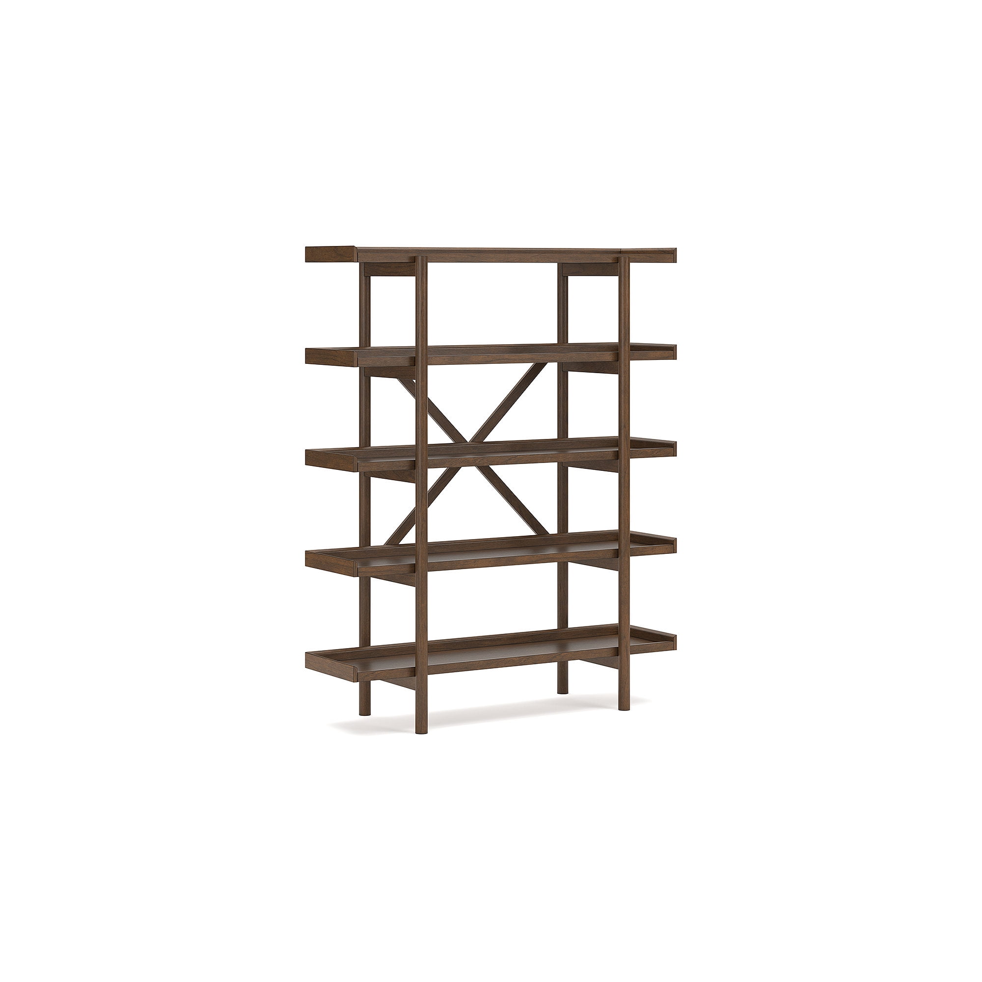 Ashley Signature Design Starmore 76 Bookcase Brown Contemporary Home Furniture Accent with 5 Shelves Walmart